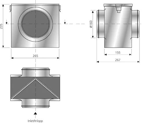 AirFlow FLK 160 filterboks grovfilter